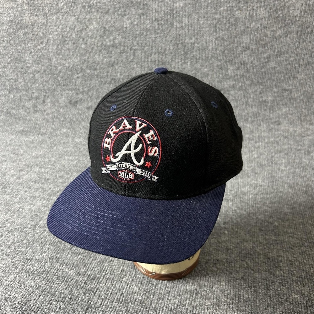 Atlanta Braves Hat Cap Snap Back One Size Black MLB Baseball Genuine Merchandise